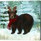 Winterscape I-Bear by Kelsey Wilson 12" x 12" Canvas Wall Art